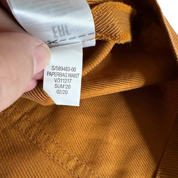 NWT Banana Republic Rust Orange Paper Bag Skirt with Belt womens 14 petite - Picture 7 of 10